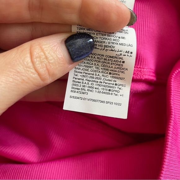 Athleta Hot Pink Aurora Seamless Ribbed High Rise Tight Leggings 533472 EUC XS - Picture 9 of 11